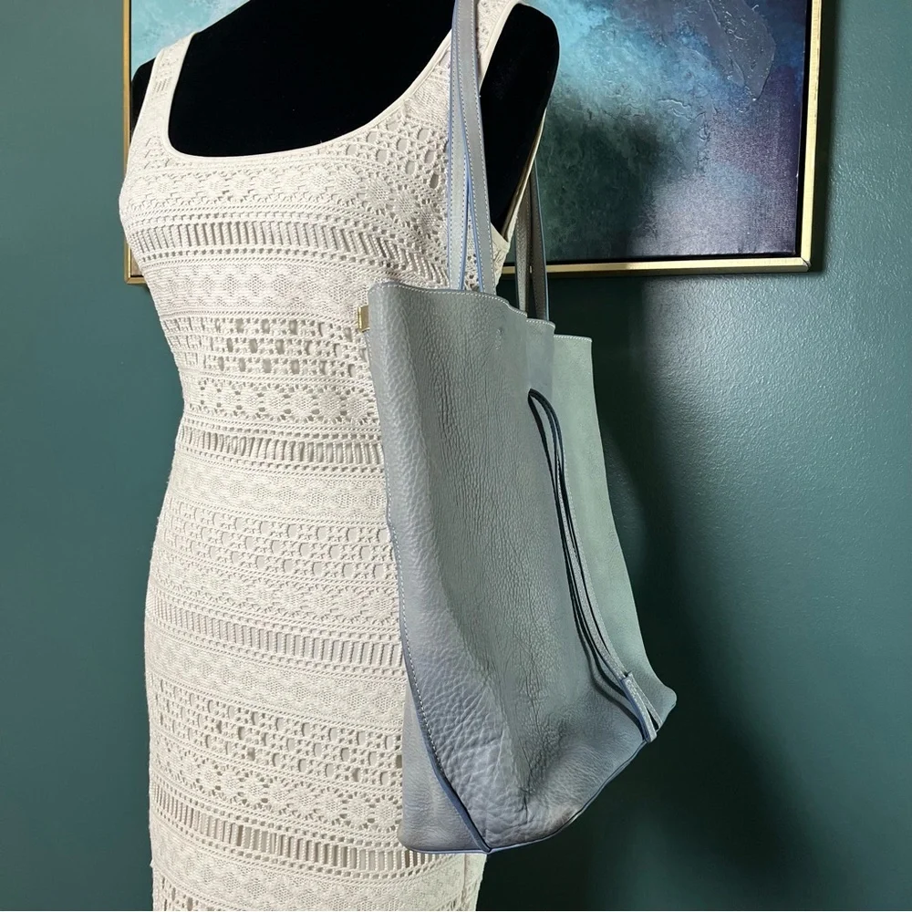 Faded Leather Tote Bag